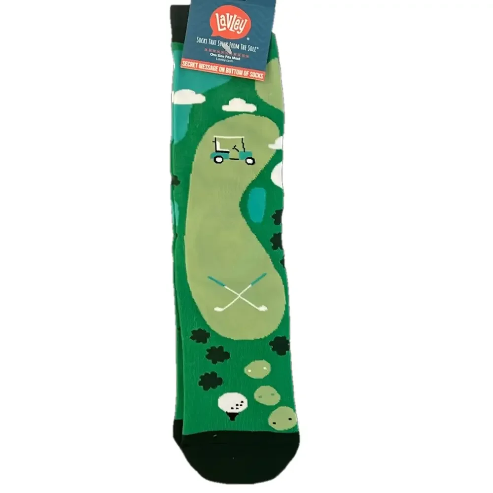 NWT Lavley “I’d Rather Be Golfing” Socks Funny Golf Novelty Crew Gift Men
